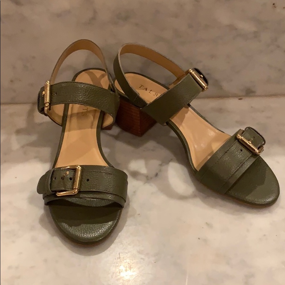 Green Patterned Heels